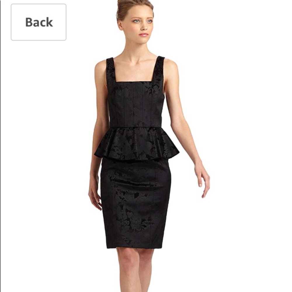 Alice Olivia black snakeskin cocktail dress
